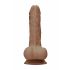 RealRock Dong 10 - Dildo realistico con testicoli (25cm) - Naturale scuro