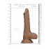 RealRock Dong 10 - Dildo realistico con testicoli (25cm) - Naturale scuro