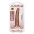 RealRock Slim - dildo realistico 15,5 cm (tonalità naturale scura)