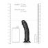 RealRock - Dildo realistico con base a ventosa 15,5cm (nero)