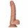 RealRock - Dildo con base a ventosa e testicoli - 15,5 cm (naturale scuro)