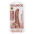 RealRock - Dildo con base a ventosa e testicoli - 15,5 cm (naturale scuro)