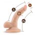 Dr. Skin 4 - Dildo realistico con testicoli e base ventosa - naturale (12cm)