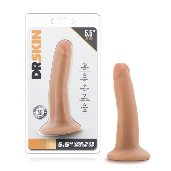 Dr. Skin 5,5 - Dildo realistico ventosa - naturale (14 cm)