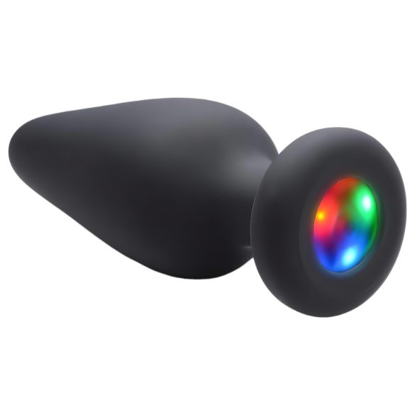 Booty Sparks - plug anale in silicone con luce (nero)