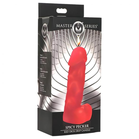 Spicy Pecker - Candela a Forma di Pene con Testicoli - Grande