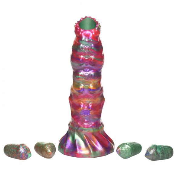 Creature Cocks Larva - Dildo ovopositore con uova (arcobaleno)