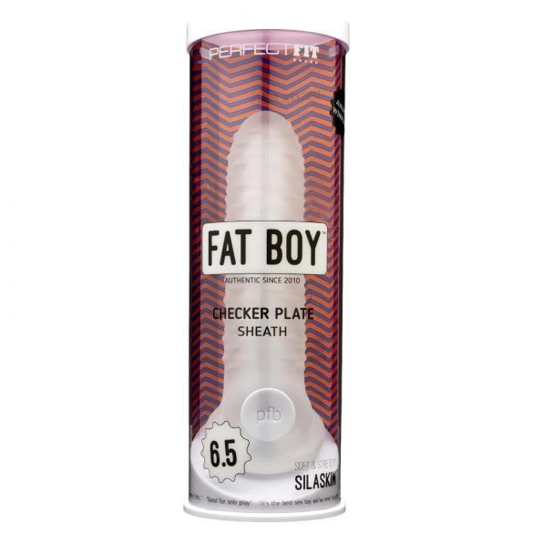 Fat Boy Checker Box - Estensione pene (17cm) - Bianco latte