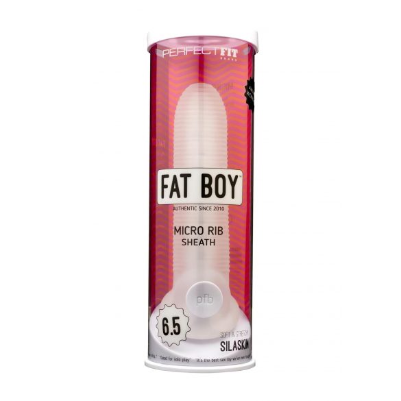 Fat Boy Micro Ribbed - manicotto fallico (17cm) - bianco latte