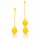 Loveline - Set di geisha ball in silicone - 2 pezzi (giallo)