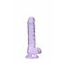 REALROCK - Dildo realistico trasparente viola (17cm)