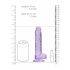 REALROCK - Dildo realistico trasparente viola (17cm)