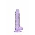 REALROCK - Dildo realistico trasparente viola (17cm)