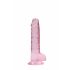 REALROCK - Dildo realistico trasparente rosa (17 cm)