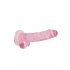 REALROCK - Dildo realistico trasparente rosa (17 cm)