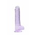 REALROCK - dildo realistico trasparente viola (19 cm)