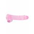 REALROCK - Dildo realistico trasparente rosa (22 cm)