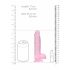 REALROCK - Dildo realistico trasparente rosa (15 cm)