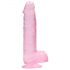 REALROCK - Dildo realistico trasparente rosa (15 cm)