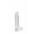 REALROCK - dildo realistico trasparente - cristallino (15cm)