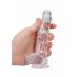 REALROCK - dildo realistico trasparente - cristallino (15cm)