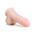 Easytoys - Dildo ventosa con testicoli (17,5 cm) - naturale