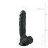 Easytoys - Dildo nero con ventosa e testicoli (22,5 cm)