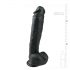 Easytoys - Dildo nero grande con ventosa e testicoli (26,5 cm)