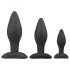 Easytoys Rocket - Set anale 3 pezzi nero