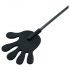 Rimba - frustino in silicone con manina - 40cm (nero)