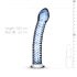 Gildo Glass No. 5 - dildo in vetro a spirale (trasparente-blu)