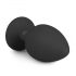 Easytoys Diamond - plug anale nero con gemma bianca (grande)