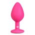 Easytoys Diamond - Plug anale medio con gemma bianca - rosa