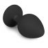 Easytoys Diamond - plug anale nero con pietra bianca (medio)