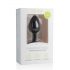 Easytoys Diamond - plug anale nero con pietra bianca (piccolo)