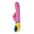 PMV20 Copy Dolphin - Vibratore rosa con testa rotante e stimolatore clitorideo