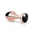 Rosy Gold Plug Anale - Eleganza con pietra nera (rosegold)