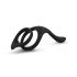 Easytoys Pleasure Ring - anello elastico per pene e testicoli (nero)