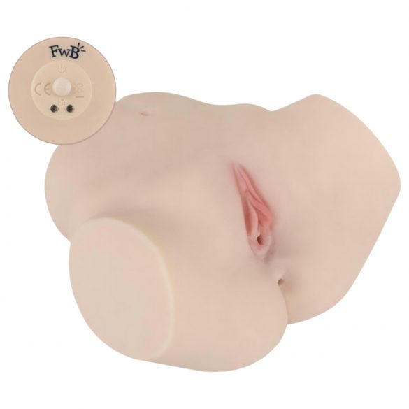 FWB - Evelyn Harris torso realistico vibrante per piaceri intensi (naturale)