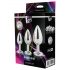 Gleaming Love - Set di plug anali argentati (3 pezzi)