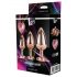 Gleaming Love - Set di plug anali a cuore - oro rosa (3 pezzi)