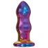 Glamour Glass - vibratore anale in vetro a onde, controllato a radio (colorato)