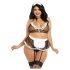 Dreamgirls Cameriera Plus Size in Rete Trasparente - Costume (XL-XXL)