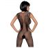 Obsessive N112 - Body a rete con ali d'angelo - nero (S-L)