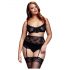 BACI Plus Size - trio di lingerie in pizzo - nero (XL-XXL)