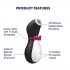 Satisfyer Penguin - ricaricabile, impermeabile stimolatore clitorideo (nero-bianco)