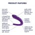 Satisfyer Double Classic - Vibratore di coppia ricaricabile e impermeabile (viola)