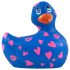 My Duckie Romance 2.0 - vibratore impermeabile per clitoride (blu-rosa)