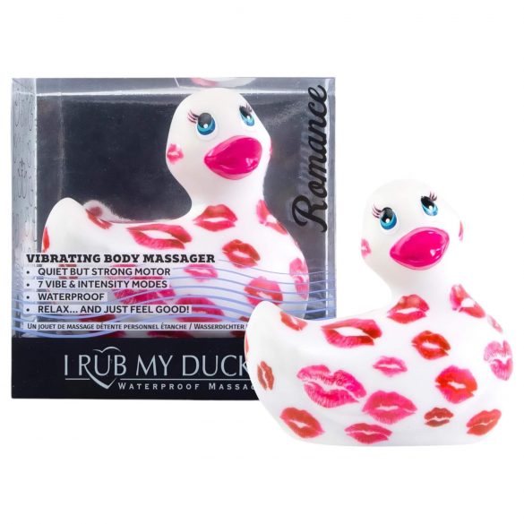 My Duckie Romance 2.0 - vibratore impermeabile bianco-rosa