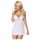 Obsessive 810-BAB-2 - Babydoll in pizzo con perizoma (bianco) - L/XL